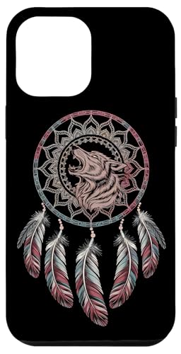 Hülle für iPhone 13 Pro Max Bohemian Wolf Traumfänger Wolf Mandala von Boho Wolf Dreamcatcher Geschenk Naturliebhaber