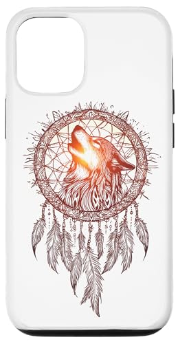 Hülle für iPhone 14 Pro Bohemian Wolf Traumfänger Wolf Mandala von Boho Wolf Dreamcatcher Geschenk Naturliebhaber