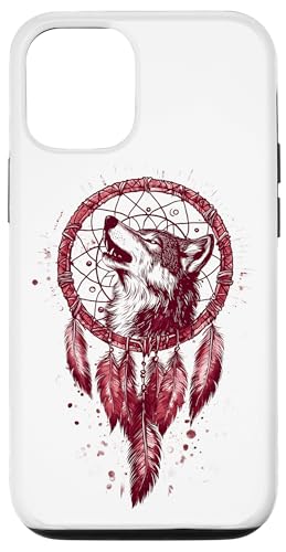 Hülle für iPhone 14 Pro Bohemian Wolf Traumfänger Wolf Mandala von Boho Wolf Dreamcatcher Geschenk Naturliebhaber