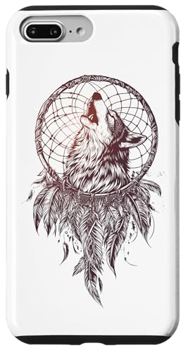 Hülle für iPhone 7 Plus/8 Plus Bohemian Wolf Traumfänger Wolf Mandala von Boho Wolf Dreamcatcher Geschenk Naturliebhaber