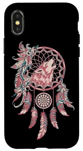 Hülle für iPhone X/XS Bohemian Wolf Traumfänger Wolf Mandala von Boho Wolf Dreamcatcher Geschenk Naturliebhaber