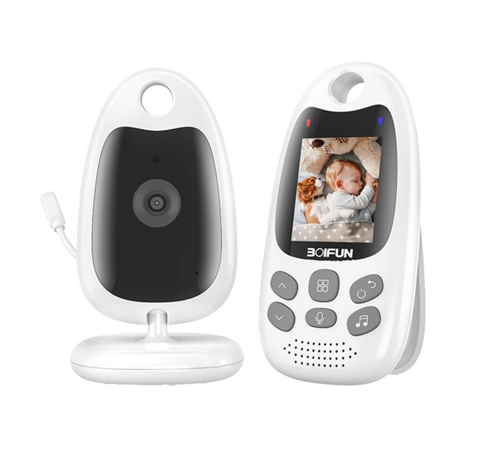 Boifun Babyphone 2 Zoll Babyphone mit Kamera, Babyfon mit Kamera 2'' Video Baby Monitor, mit VOX Funktion, Gegensprechfunktion, Nachtsicht, Temperaturüberwachung, 1-tlg., Intelligentes Standby Baby monitor Schlaflieder Lange Akkulaufzeit von Boifun