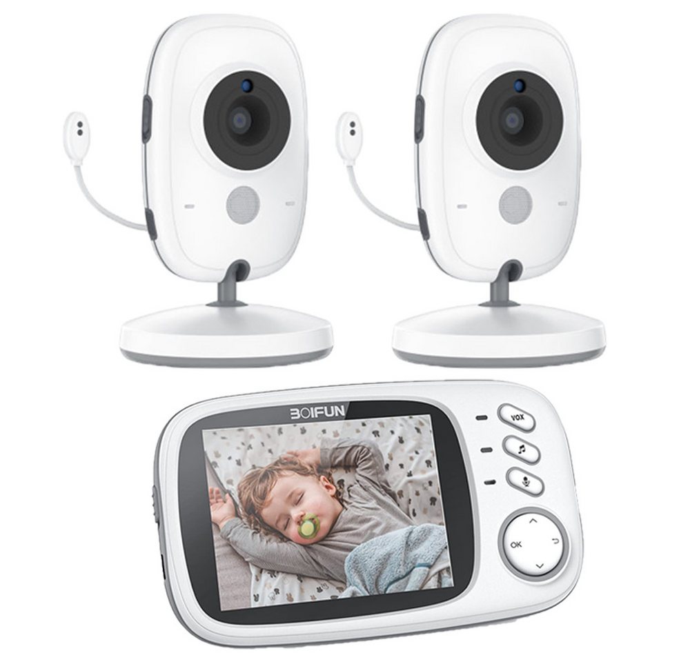 Boifun Babyphone 3,2 Zoll Babyphone mit 2 Kameras Baby Monitor, 3.2" LCD Nachtsicht VOX Modus Gegensprechfunktion, 8 Wiegenlieder,Fütterung salarm,Präzisere externe Temperatursensoren, Unterstützt 8 Sprachen privater Datenschutz Boifun Babyphone 3,2 Zoll Babyphone mit 2 Kameras Baby Monitor, 3.2" LCD Nachtsicht VOX Modus Gegensprechfunktion, 8 Wiegenlieder,Fütterung salarm,Präzisere externe Temperatursensoren, Unterstützt 8 Sprachen privater Datenschutz von Boifun