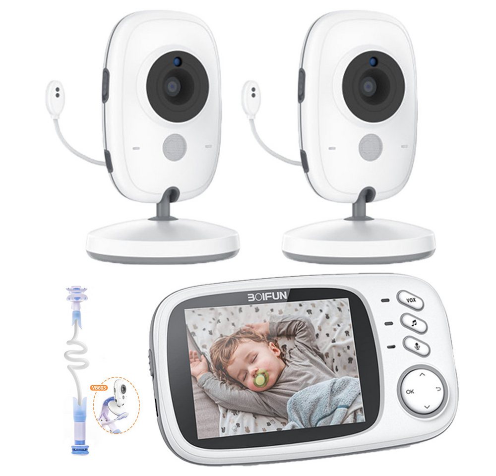 Boifun Babyphone 3.2" Babyphone mit 2 Kameras 3,2 Zoll Video Baby Monitor, mit VOX Modus Nachtsicht Gegensprechfunktion Schlaflieder, 8 Wiegenlieder,Fütterung salarm,Präzisere externe Temperatursensoren, Unterstützt 8 Sprachen privater Datenschutz Boifun Babyphone 3.2" Babyphone mit 2 Kameras 3,2 Zoll Video Baby Monitor, mit VOX Modus Nachtsicht Gegensprechfunktion Schlaflieder, 8 Wiegenlieder,Fütterung salarm,Präzisere externe Temperatursensoren, Unterstützt 8 Sprachen privater Datenschutz von Boifun
