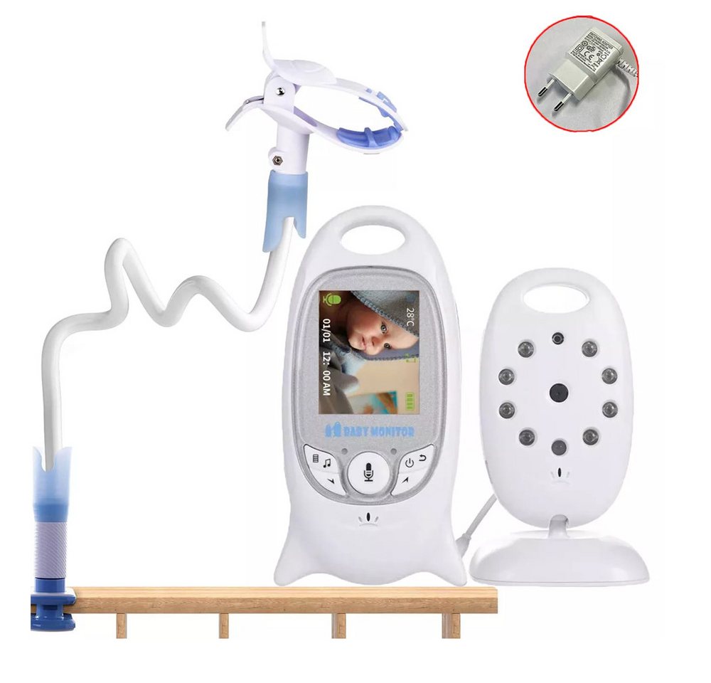 Boifun Video-Babyphone 2.0" Video-Babyphone mit Kamera, Nachtsicht, Temperaturüberwachung, ohne Wlan ohne APP. Einfach benutzen. Batterie austauschbar., Baby Monitor VOX Modus mit Halterung, 260m Reichweite,8 Std. Akkulaufzeit,Mehrsprachig,einfache Installation von Boifun