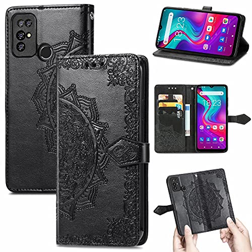 Boleyi Hüllen für DOOGEE X96 pro,PU Schutzhülle [Premium Leder] [Ultra Slim] [Card Slot] [Ständer] Flip Wallet Case Etui Handyhülle für DOOGEE X96 pro-black2 von Boleyi