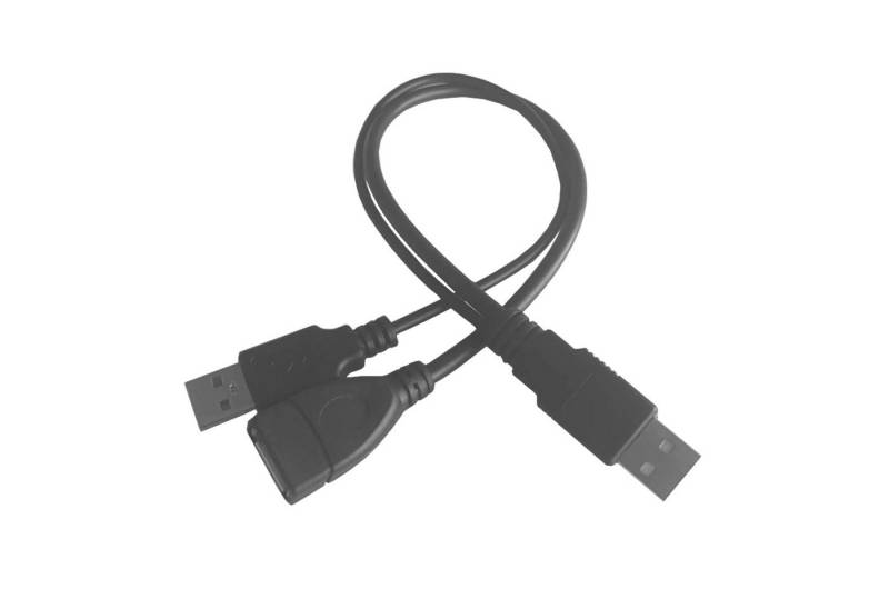 Bolwins B44 USB Y Kabel 30cm 2x A Stecker zu A Buchse für PC Laptop Festplatte USB-Kabel von Bolwins