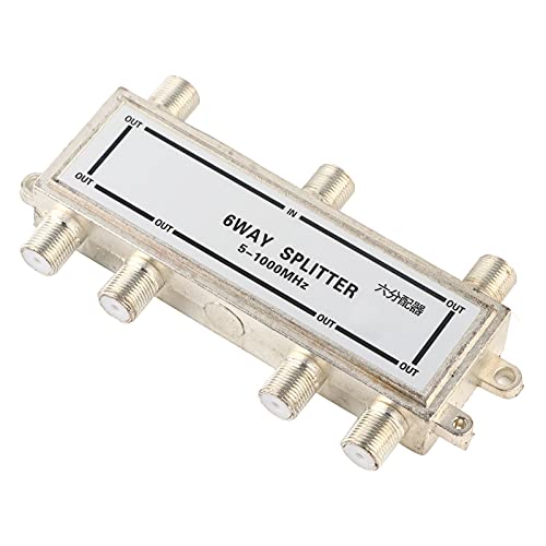 Bonbela 6-Wege-Koaxialkabel-Splitter, 5–1000 MHz, CATV-TV-Antenne, Koaxialsignal-Split von Bonbela