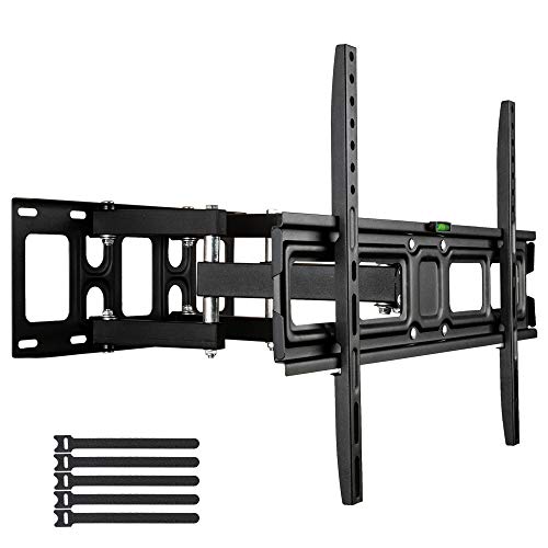 Bonnlo TV-Wandhalterung für 81,3–177,8 cm (32–70 Zoll) Plasma/LCD-/LED-Bildschirm, Doppelpendel, großer Standfuß, max. Gewicht 50 kg, VESA 600 × 400 von Bonnlo