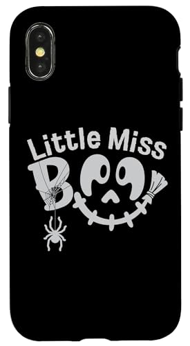 Hülle für iPhone X/XS Little Miss Boo Lustiger Halloween Kürbis Geist Kleinkind Mädchen von Boo Boo Crew Funny Halloween Little Miss Boo Gifts