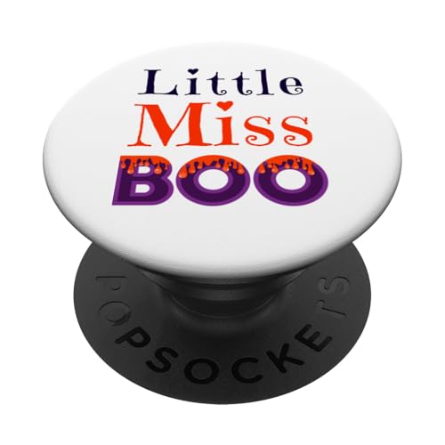 Little Miss Boo Lustiger Halloween Kürbis Geist Kleinkind Mädchen PopSockets Klebender PopGrip von Boo Boo Crew Funny Halloween Little Miss Boo Gifts