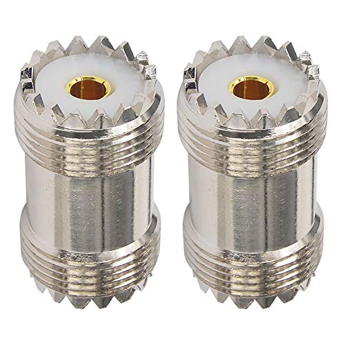 BOOBRIE 2*UHF Buchse Adapter SO239 zu SO239 UHF-HF-Koaxialstecker UHF-Buchse auf UHF-Buchse Koaxialadapter UHF-Kabelstecker UHF-Doppelbuchse für UHF PL259-Stecker von Boobrie