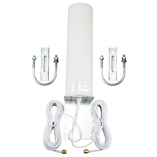 BOOBRIE 698-2700 MHz 4G Antenne für den Außenbereich, 10DBi Dual SMA Stecker, RG174 Kabel, 5 m hohe Verstärkung, WLAN-Antenne, Outdoor, 3G, 4G, LTE, omnidirektionale Halterung, Antenne für 4G LTE BOOBRIE 698-2700 MHz 4G Antenne für den Außenbereich, 10DBi Dual SMA Stecker, RG174 Kabel, 5 m hohe Verstärkung, WLAN-Antenne, Outdoor, 3G, 4G, LTE, omnidirektionale Halterung, Antenne für 4G LTE von Boobrie