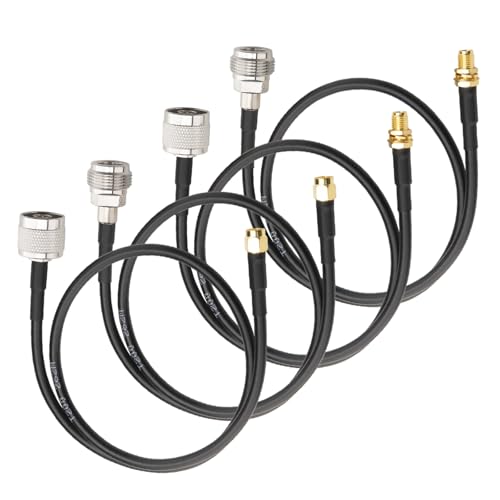 Boobrie Verbesserte 4PCS SMA zu N Typ Kabel 50CM Kit N Typ zu SMA Kabel 50ohms N Männlich N Weiblich WiFi Antenne Verlängerung Koaxialkabel LMR200 Äquivalent, Besser als RG58 Boobrie Verbesserte 4PCS SMA zu N Typ Kabel 50CM Kit N Typ zu SMA Kabel 50ohms N Männlich N Weiblich WiFi Antenne Verlängerung Koaxialkabel LMR200 Äquivalent, Besser als RG58 von Boobrie
