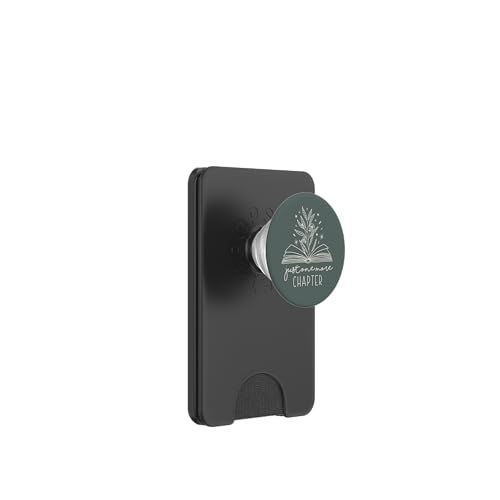 Just One More Chapter – Blumenbuchliebhaber (Waldgrün) PopSockets PopWallet für MagSafe von Book Lover Gifts by Vine Mercantile