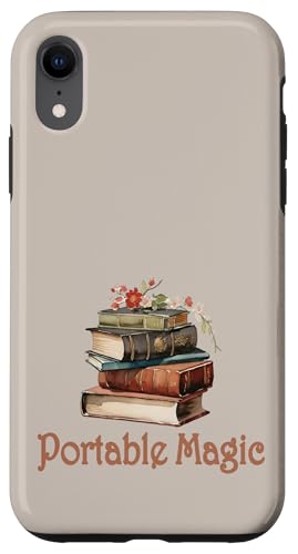 Hülle für iPhone XR Frag mich, was ich lese, Buchwurm-Design von Book Lover Portable Nerd Magic