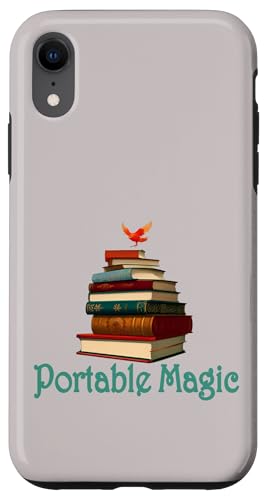 Hülle für iPhone XR Frag mich, was ich lese, Buchwurm-Design von Book Lover Portable Nerd Magic