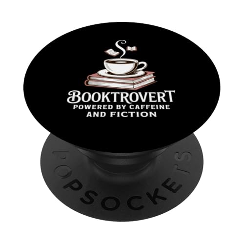 Booktrovert Library Coffee Design für einen Bibliothekar PopSockets Klebender PopGrip von Book Lovers Gifts