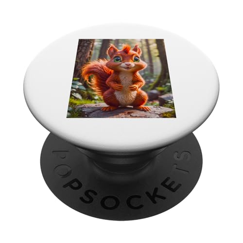 Eichhörnchen super süße Tiere in einem Wald Wald cool süß PopSockets Klebender PopGrip von Boom Manufaktur