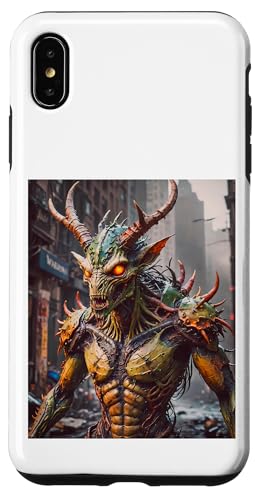 Hülle für iPhone XS Max wütend monster halb männer halb hirsch käfer horrorszene beängstigend von Boom Manufaktur