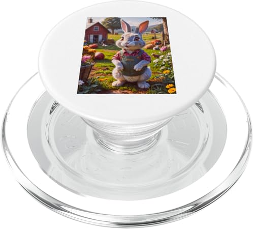 Kaninchen Hase super süße Tiere Bauernhof Haustier lachen lächelnd PopSockets PopGrip für MagSafe von Boom Manufaktur