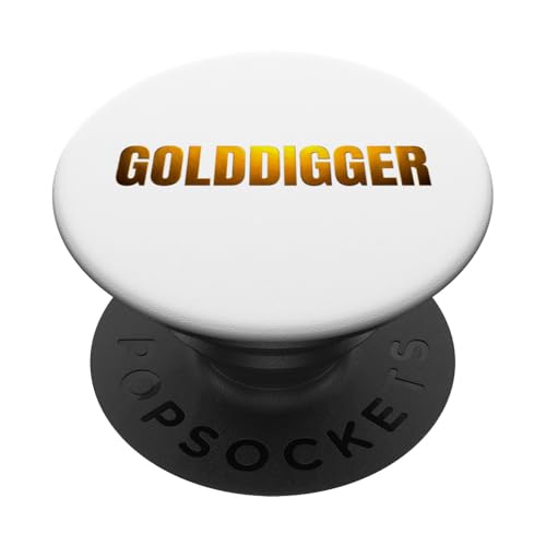 golddigger gold goldener spruch wortspiel cool proud person hustler PopSockets Klebender PopGrip von Boom Manufaktur