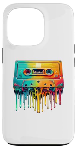 Hülle für iPhone 13 Pro Dripping Paint Art Kassettenrekorder Musik Tonbandgerät von Boombox Music Stereo Cassete Gifts