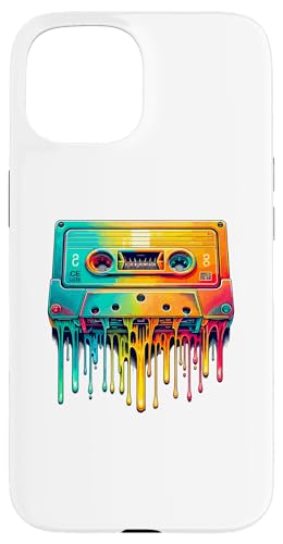 Hülle für iPhone 15 Dripping Paint Art Kassettenrekorder Musik Tonbandgerät von Boombox Music Stereo Cassete Gifts