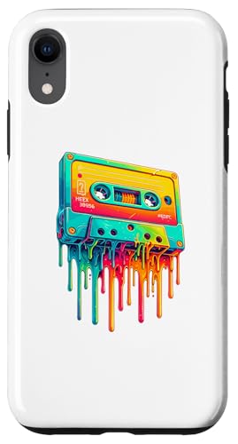 Hülle für iPhone XR Dripping Paint Art Cassette Player Music Tape Recorder von Boombox Music Stereo Cassete Gifts