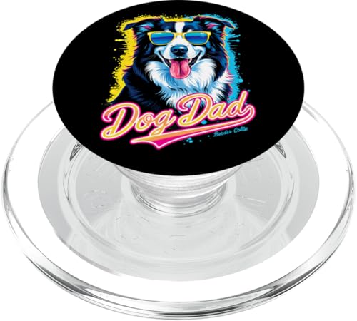 Border Collie Hund Papa Herren Border Collie PopSockets PopGrip für MagSafe von Border Collie Dad Owner Designs Men