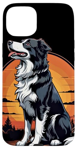 Hülle für iPhone 15 Plus Border Collie Art für Herren und Damen, Welpen, Border Collie von Border Collie Designs Ajeli