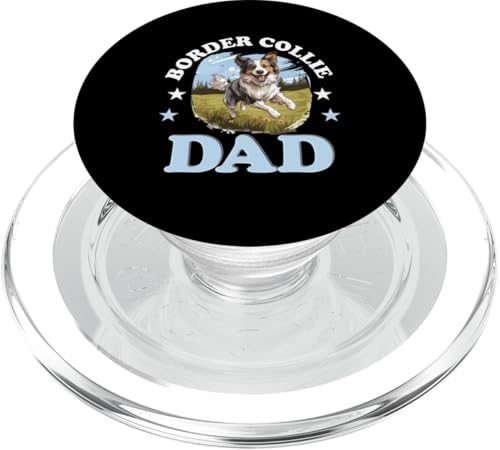 Border Collie Hund – Border Collie Dad PopSockets PopGrip für MagSafe von Border Collie Dog Designs