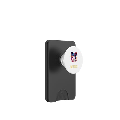 Border Collie Hund - In Herding We Trust PopSockets PopWallet für MagSafe von Border Collie Dog Designs