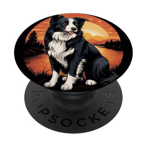 Border Collie Art Herren Damen Border Collie PopSockets Klebender PopGrip von Border Collie Men Women Designs