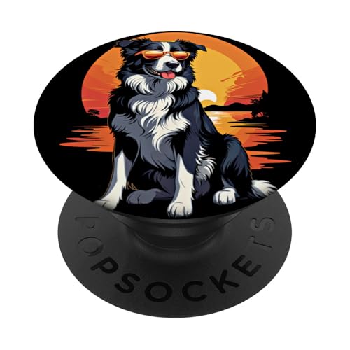 Border Collie Art Herren Damen Border Collie PopSockets Klebender PopGrip von Border Collie Men Women Designs