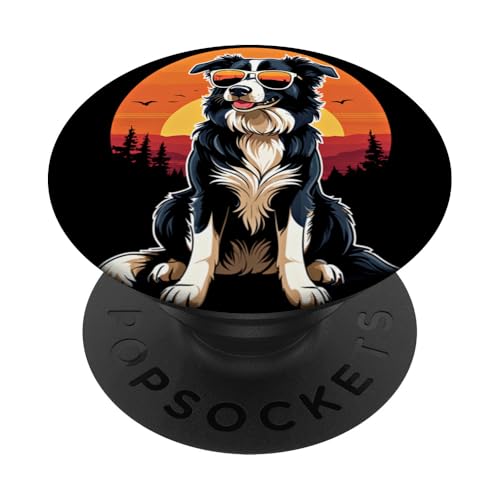 Border Collie Art Herren Damen Border Collie PopSockets Klebender PopGrip von Border Collie Men Women Designs