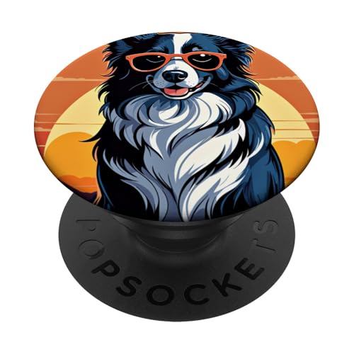 Border Collie Art Herren Damen Border Collie PopSockets Klebender PopGrip von Border Collie Men Women Designs