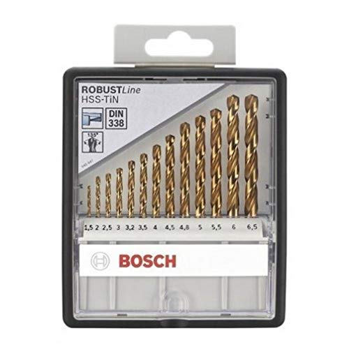 Bosch Accessories Professional 13tlg. Metallbohrer-Set HSS-TiN Robust Line, Durchmesser: 1.5-6.5 von Bosch