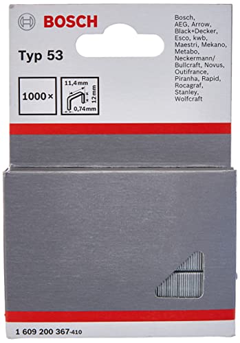 Bosch Professional 5000x Feindrahtklammer Typ 53 (Textilien/Gewebe, Karton, 11.4 x 0.74 x 12 mm, Zubehör Tacker) von Bosch Accessories