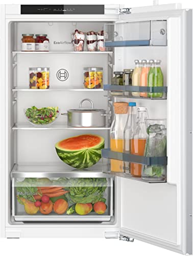 BOSCH KIR31VFE0 Einbau-Kühlschrank Serie 4, integrierbarer Kühlautomat ohne Gefrierfach 102x56 cm, 165L Kühlen, Flachscharnier, MultiBox XXL, LED-Beleuchtung, EcoAirflow, SuperCooling von Bosch