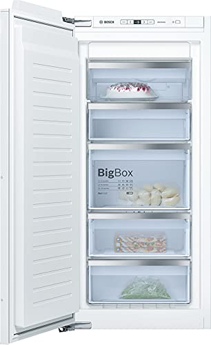 Bosch Hausgeräte GIN41ACE0 Serie 6 Einbau-Gefrierschrank, 122,5 x 56 cm Nische, 127 L, Flachscharnier, Made in Germany, NoFrost nie wieder abtauen, BigBox Platz für großes Gefriergut von Bosch