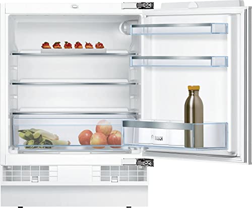 Bosch KUR15ADF0 Serie 6 Unterbau-Kühlschrank, 82 x 60 cm Nische, 137 L, Flachscharnier, Made in Germany, LED-Beleuchtung gleichmäßige Ausleuchtung, MultiBox Lagerung von Obst und Gemüse von Bosch