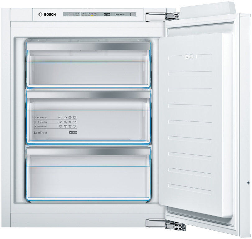 Bosch Serie 6 Einbau-Gefrierschrank GIV11AFE0, Flachscharnier von Bosch Hausgeräte