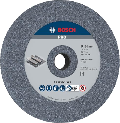 Bosch 1x PRO Grinding Longlife Scheiben für Doppelschleifmaschine und 20‑mm-Bohrung (für Stahl, Ø mm, Professional Zubehör Schleifmaschine) von Bosch