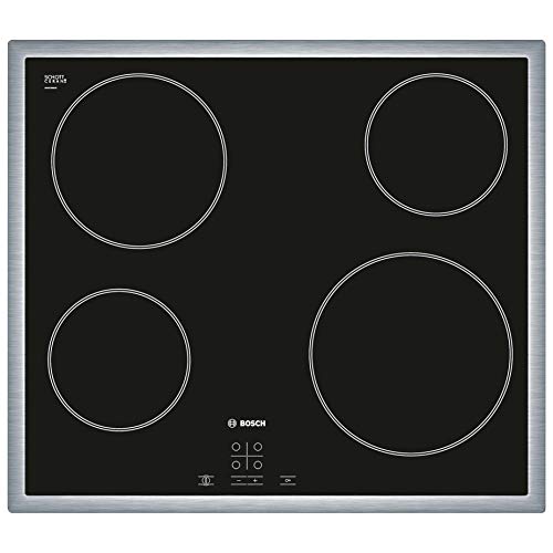 Bosch PKE645D17E Serie 4 Glaskeramik-Kochfeld (autark), 60 cm breit, Made in Germany, TouchSelect Bedienung, ReStart automatisches Aus- und Anschalten bei Überkochen, Kindersicherung von Bosch