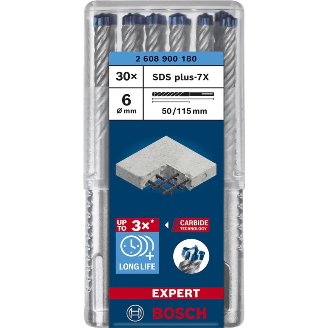 Expert Hammerbohrer SDS-plus-7X, Ø 6mm, 30 Stück von Bosch