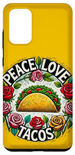 Hülle für Galaxy S20+ Taco Lovers Illustration Peace Love und Tacos von Boss Bubb