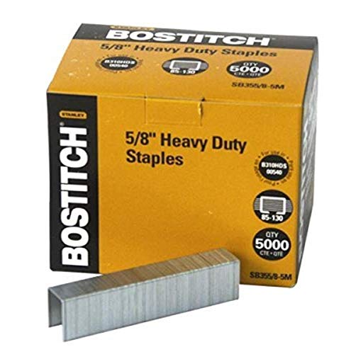 Bostitch Premium-Heftklammern, 85–130 Blatt, 5/8 Zoll – 5.000 Stück (SB353/8-5M) (Verpackung kann variieren) von Bostitch