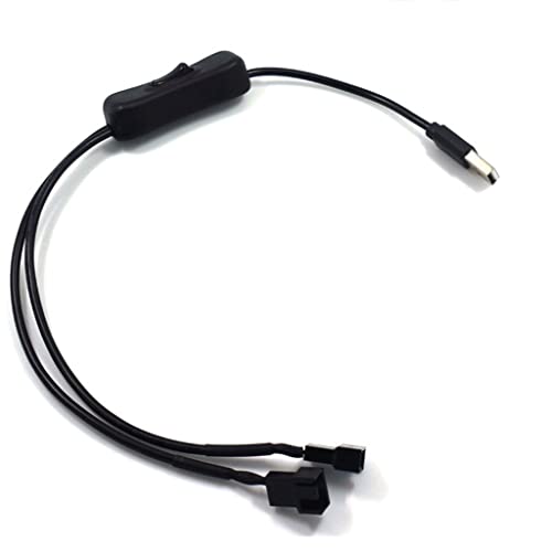 Bottone USB Auf-3-Pin/4-Pin PWM-5-V USB Lüfter Netzteilkabel Mit Hülle Für Gehäuselüfter Adapter Anschlusskabel Mit EIN/Aus Schalter von Bottone