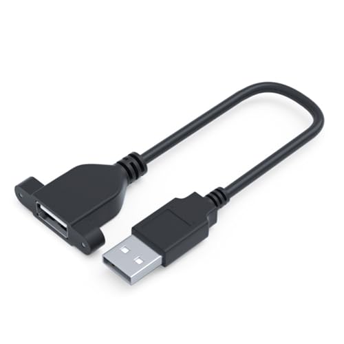 Bottone USB-Kabel 2.0-Verlängerungskabel Stecker auf Buchse, Verlängerungskabel mit Schraub-Panel-Halterung für USB-Lüfter, 0,3 m/0,5 m/1 m/2 m von Bottone